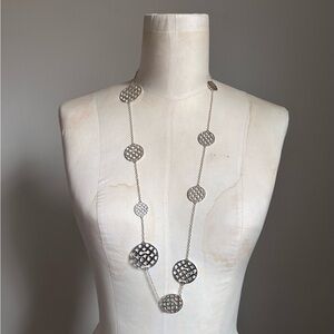 Coach Sterling Signature C Necklace - Various Sized Discs 925 - 36 Grams SS